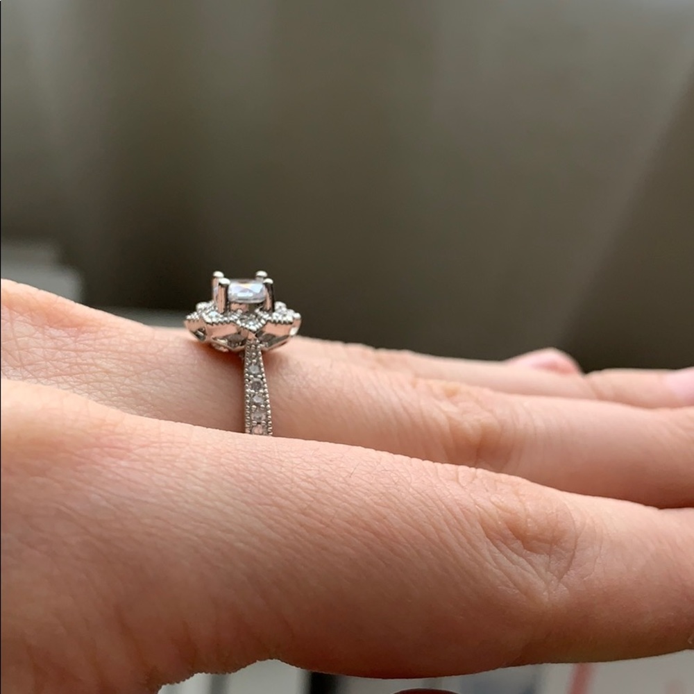 925 Silver Wedding Engagement Ring White Sapphire - Picture 8 of 12